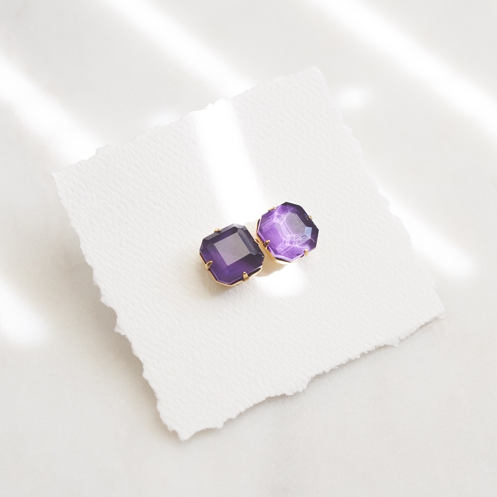 Loren Hope Sophia Studs - Purple
